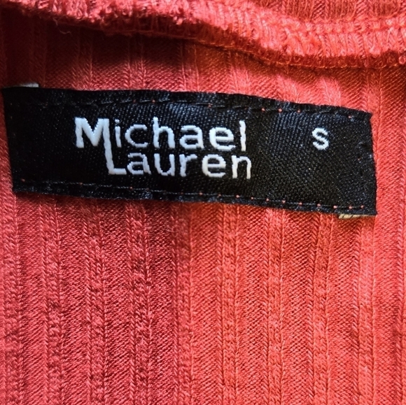 Michael Lauren Ribbed Ultra-Soft, Eden Short Sleeve Mini Dress, Rust, Small, NWT - Picture 6 of 10